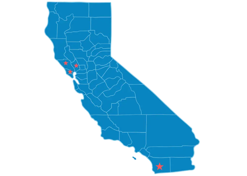 Map showing EcoSpark cleaning service locations near you and across North Bay