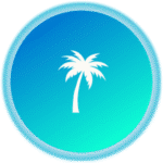 Palm tree relax time icon